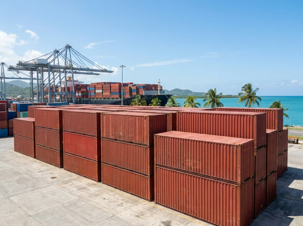 Contenedores en un puerto